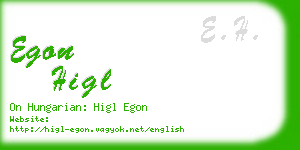 egon higl business card